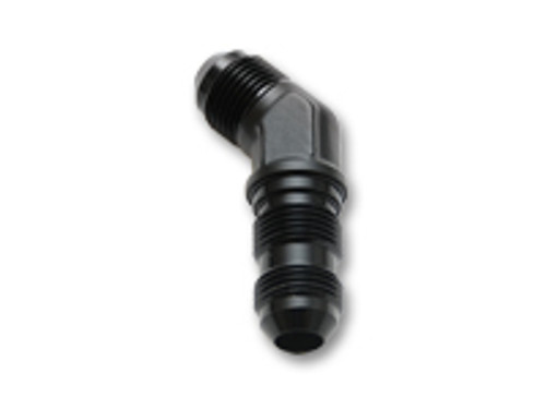 Vibrant Performance - -6AN Bulkhead Adapter 45 Degree Elbow Fitting - Anodized Black Only Vibrant Performance - -6AN Bulkhead Adapter 45 Degree Elbow Fitting - Anodized Black Only