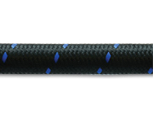Vibrant Performance - 10ft Roll of Black Blue Nylon Braided Flex Hose; AN Size: -4; Hose ID: 0.22" Vibrant Performance - 10ft Roll of Black Blue Nylon Braided Flex Hose; AN Size: -4; Hose ID: 0.22"