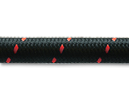 Vibrant Performance - 10ft Roll of Black Red Nylon Braid Flex Hose; AN Size: -12; Hose ID: 0.68" Vibrant Performance - 10ft Roll of Black Red Nylon Braid Flex Hose; AN Size: -12; Hose ID: 0.68"