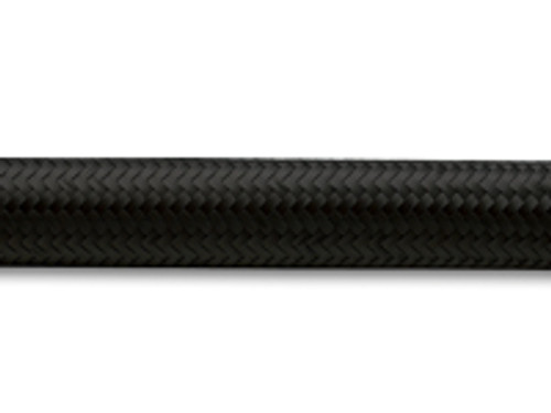 Vibrant Performance - 5ft Roll of Black Nylon Braided Flex Hose; AN Size: -6; Hose ID 0.34"