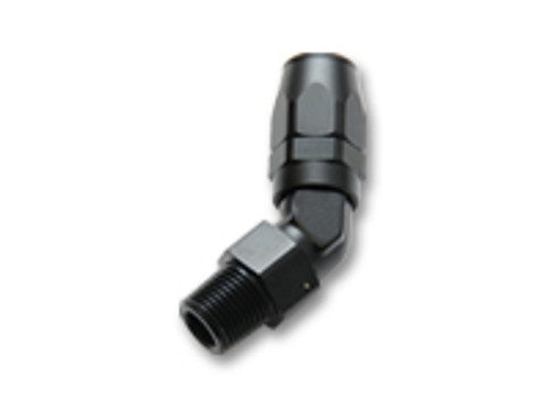 Vibrant Performance - -8AN Male NPT 45Degree Hose End Fitting; Pipe Thread: 1/2 NPT Vibrant Performance - -8AN Male NPT 45Degree Hose End Fitting; Pipe Thread: 1/2 NPT