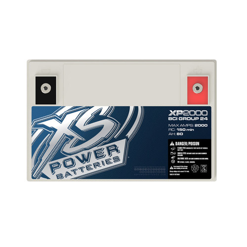 XS Power Batteries - 12V BCI Group 24 AGM Single Battery, Max Amps 2,000A, Ah: 80, RC: 150 2,000W XS Power Batteries - 12V BCI Group 24 AGM Single Battery, Max Amps 2,000A, Ah: 80, RC: 150 2,000W