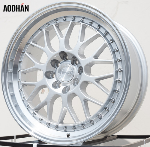 AODHAN Wheels AH02 17x8 +35 5x100/114.3 Silver Machined Lip