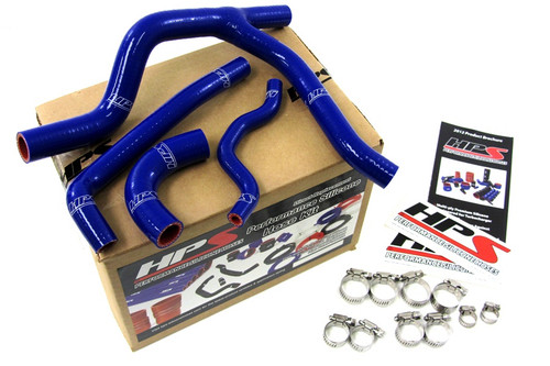 HPS Performance Blue Reinforced Silicone Radiator Hose Kit Coolant for Kawasaki 06-08 KX250F