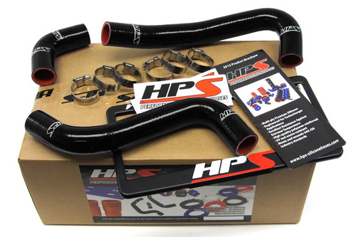HPS Performance Black Reinforced Silicone Radiator Hose Kit Coolant for Scion 04-07 xB