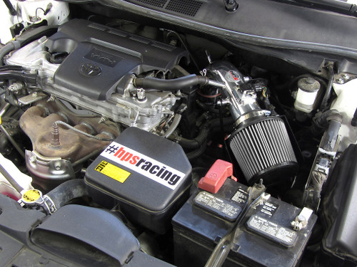 HPS Polish Shortram Air Intake + Heat Shield for 12-17 Toyota Camry 2.5L 4Cyl