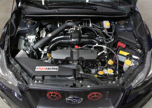 HPS Black Shortram Air Intake + Heat Shield for 12-16 Subaru Impreza 2.0L Non Turbo