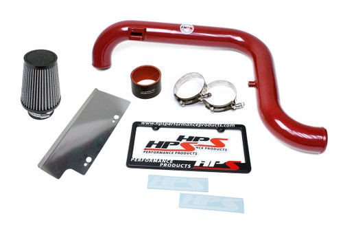 HPS Red Shortram Air Intake + Heat Shield for 06-08 Volkswagen EOS 2.0T Turbo FSI MK5 Manual Trans.