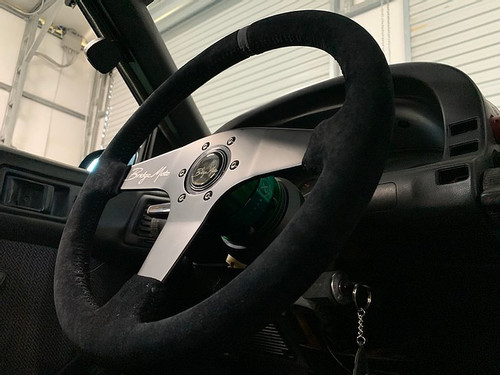 BridgeMoto JTCC Steering Wheel Genuine Suede Leather