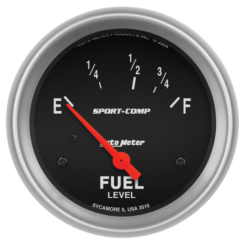AutoMeter Gauge Fuel Level 2 5/8" 73Ωe To 10Ωf Elec Sport-Comp