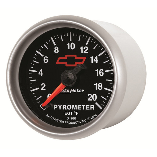 AutoMeter Gauge Pyrometer (EGT) 2 1/16" 2000ºf Stepper Motor Gm Bowtie Black