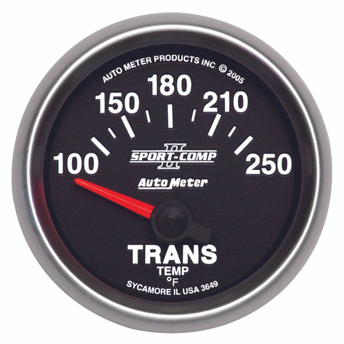 AutoMeter Gauge Transmission Temp 2 1/16" 100-250ºf Electric Sport-Comp Ii AutoMeter Gauge Transmission Temp 2 1/16" 100-250ºf Electric Sport-Comp Ii