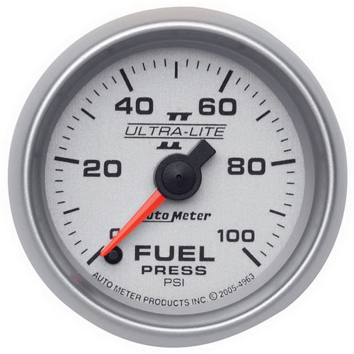AutoMeter Gauge Fuel Pressure 2 1/16" 100Psi Digital Stepper Motor Ultra-Lite Ii