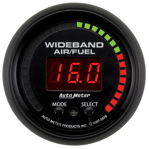 AutoMeter Gauge Air/Fuel Ratio-Pro 2 1/16" 10:1-20:1 Digital W/ Peak & Warn Es