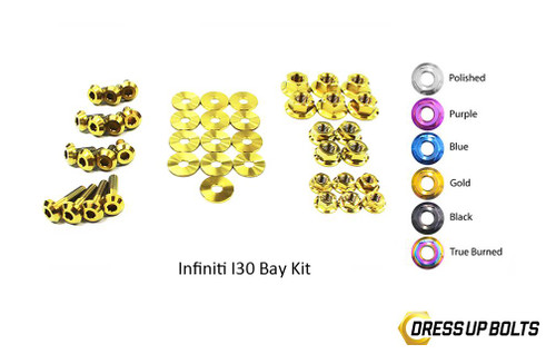 Dress Up Bolts Titanium Engine Bay Kit for Infiniti I30 (2000-2001)