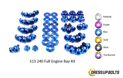 Dress Up Bolts Titanium Full Engine Bay Kit for Nissan S13 240sx (1989-1995)