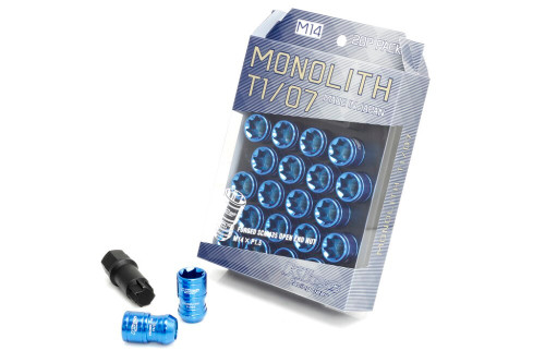 Project Kics 14x1.50 Monolith T1/07 Lug Nut Set - Blue (20 Pcs) Project Kics 14x1.50 Monolith T1/07 Lug Nut Set - Blue (20 Pcs)