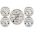 AutoMeter Gauge Kit 5 Pc. 3 1/8" & 2 1/16" Mech. Speedometer Old Tyme White