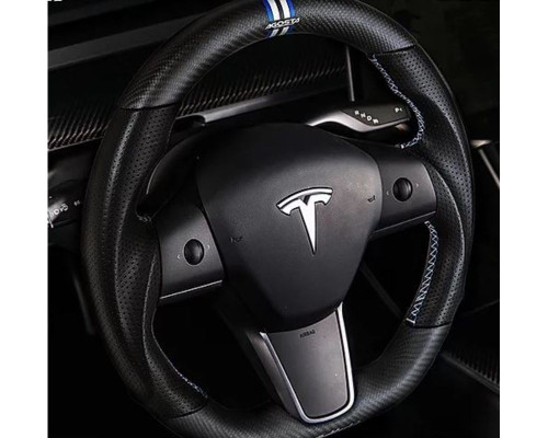 Sport Grip Carbon Fiber Steering Wheel for Tesla Model 3 / Y[Style 40] Please Choose / No / Matte Carbon Fiber