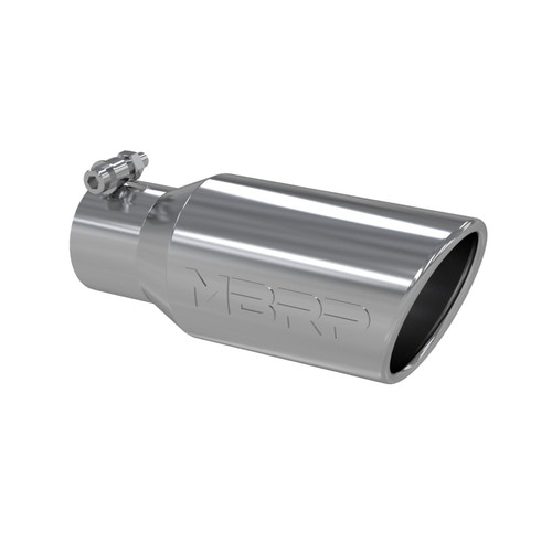 MBRP Exhaust Tip 4 Inch O.D. Angled Rolled End 2 3 4 Inch Inlet 10 Inch ...