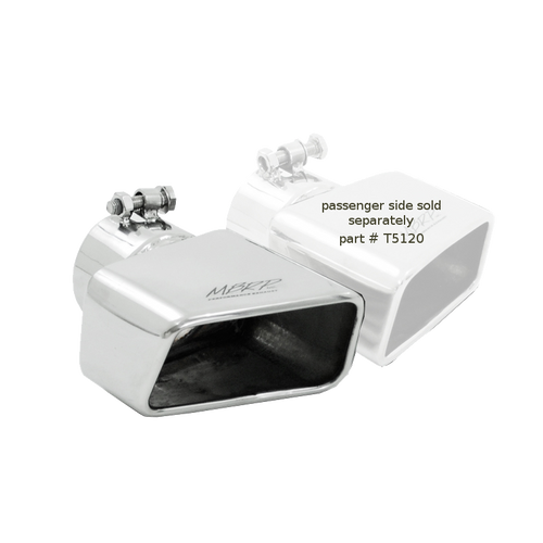 MBRP Exhaust Tip 4 3 4 Inch X 3 Inch ID Rectangle Angled Cut 3 Inch O.D. Inlet Driver Side 7 3 8