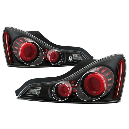 xTune 0813 Infiniti G37 Coupe LED Tube Style Tail Lights Black Enjuku Racing Parts, LLC