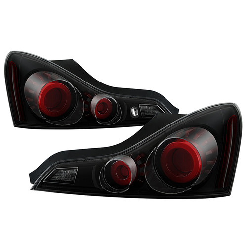 xTune 0813 Infiniti G37 Coupe LED Tube Style Tail Lights Black