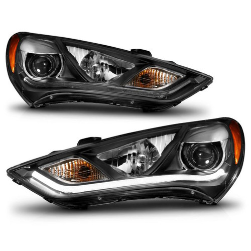 Anzo 2013 2015 hyundai genesis projector headlights w plank style