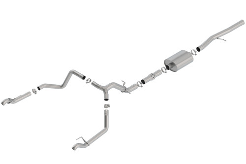 Borla 19 Chevrolet Silverado/GMC Sierra 1500 6.2L SS Touring Catback Exhaust - Carbon Fiber Tips