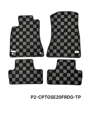 Floor Mats For 2014-2023 Lexus IS250 IS300 - Black With Emblem, Anti-Slip, 2WD Only