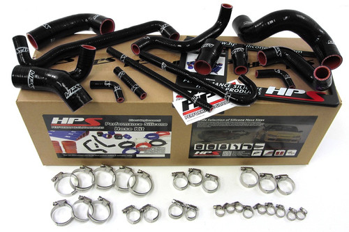 Hps Performance Black Reinforced Silicone Radiator And Heater Hose Kit