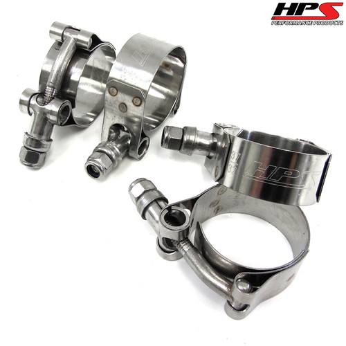 HPS Performance Marine Grade 316 Stainless Steel T-Bolt Hose Clamp - Size #64, Fits 2-11/16" ID Hose (2.87-3.19" Range)