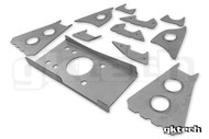 GKTECH V2 SUBFRAME WELD IN REINFORCEMENT PLATES for S13 240SX/R32 SKYLINE 