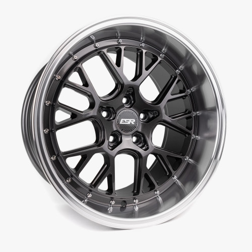 ESR Wheels CS11 18X8.5 5X114.3 +30 GLOSS GRAPHITE FACE MACHINED LIP ...