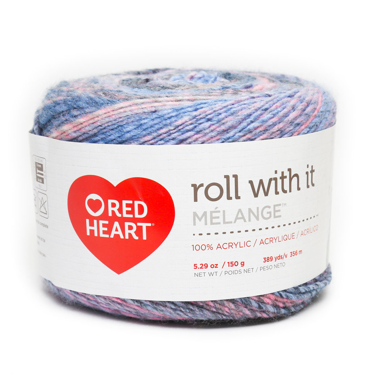 Red Heart Roll with It Melange Yarn Paparazzi