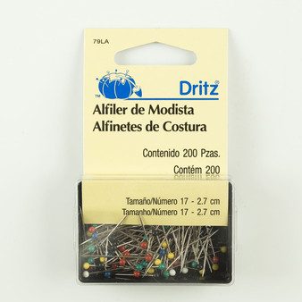 Alfiler Cabeza Plastico Colores Surtidos 40 piezas— Farmacia Santa Fe