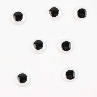 Ojos Movibles Redondos con Pupila Negra China 30 mm 1,000 pzas.