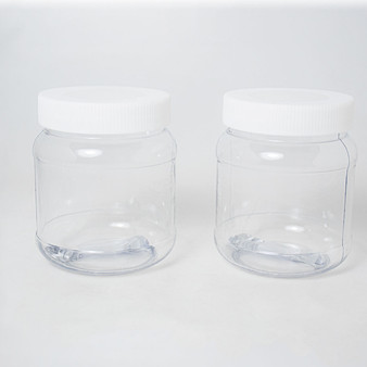 Frasco de Plástico con Tapa Rosca sin Perforar 24 Pzs. No. 250 ml 117-Transparente