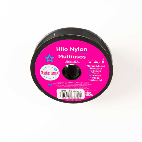 Hilo Nylon 10 Carretes de 100 m No. 0.25 mm