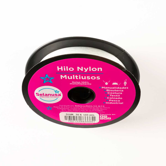 Hilo Nylon 10 Carretes de 100 m No. 0.30 mm