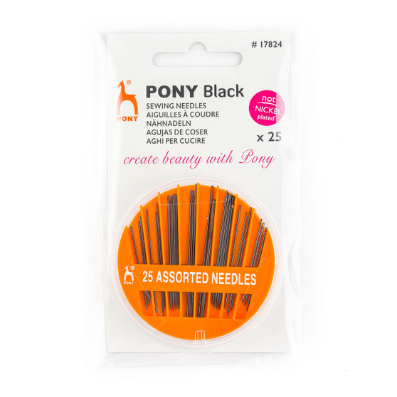 Roseta de 25 Agujas para Costura Pony Black 5 Pzas.