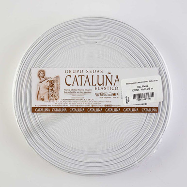 Elastico Per Cucito LEDUC Su Rotolo – Bianco – 25 Mm X 25 Metri – Poliestere