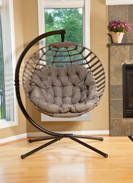 Hanging Ball Chair With Stand Modern Sand 856612007537 | eBay
