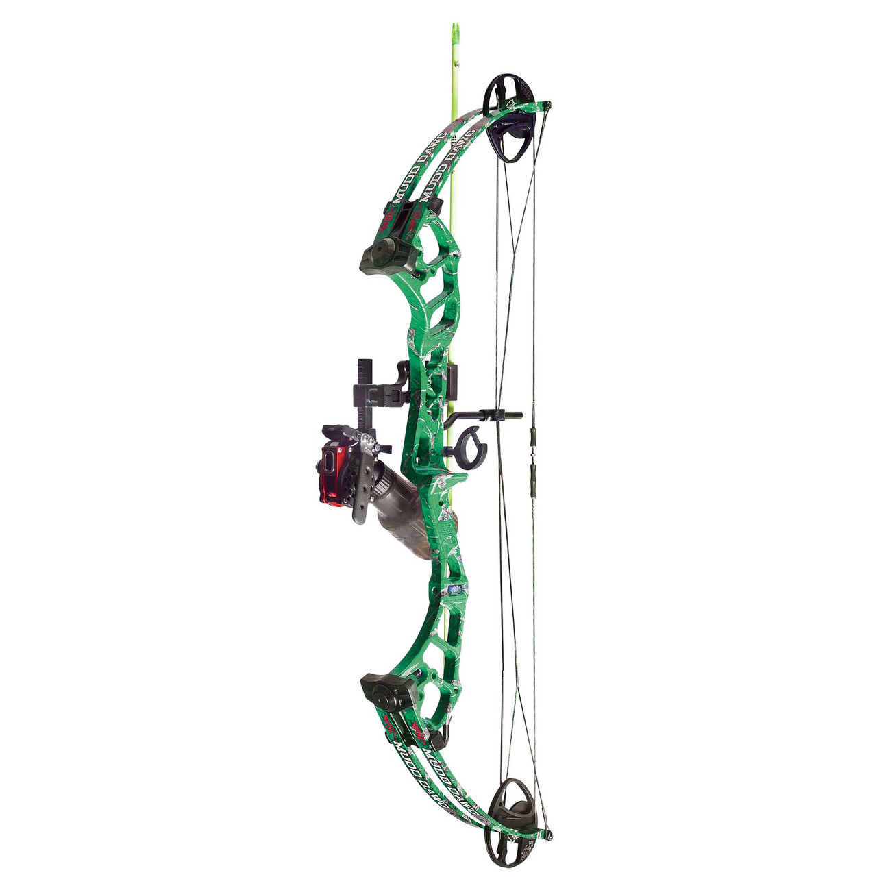 PSE Mudd Dawg Bowfishing Package 30-40# RH Green DK'D Finish w/ Cajun  Bottle Reel - Mike's Archery