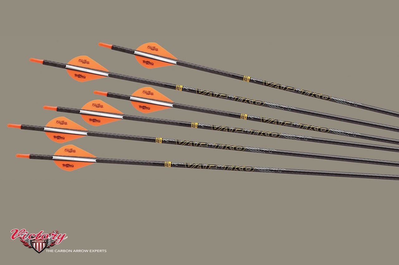 Victory Archery VAP TKO Elite 350 Spine Fletched Arrows with