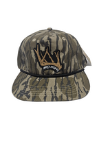 Mike's Archery Logo Silicon Antler Patch Bottomland Camo Rope Hat
