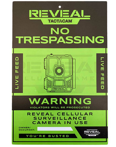 Tactacam No Trespassing Sign