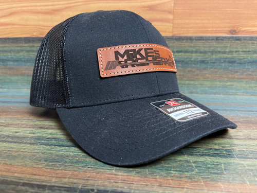 Mike's Archery Logo Leather Patch Richardson 112 Hat (Black)