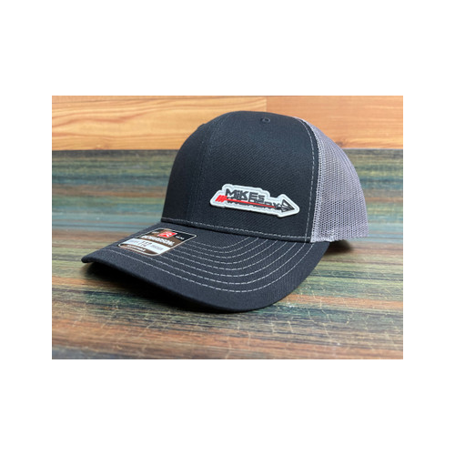 Mike's Archery Logo Silicon Patch Richardson 112 Hat (Black w/ Charcoal Mesh Back)
