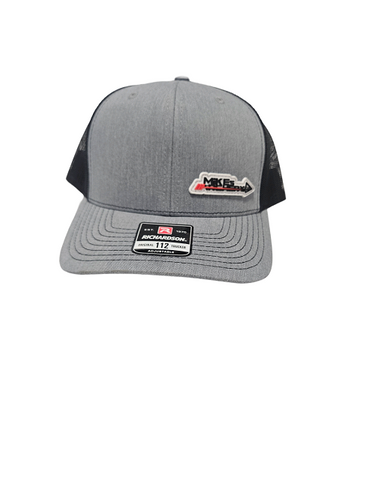 Mike's Archery Logo Silicon Patch Richardson 112 Hat (Heather Grey w/ Black Mesh Back)
